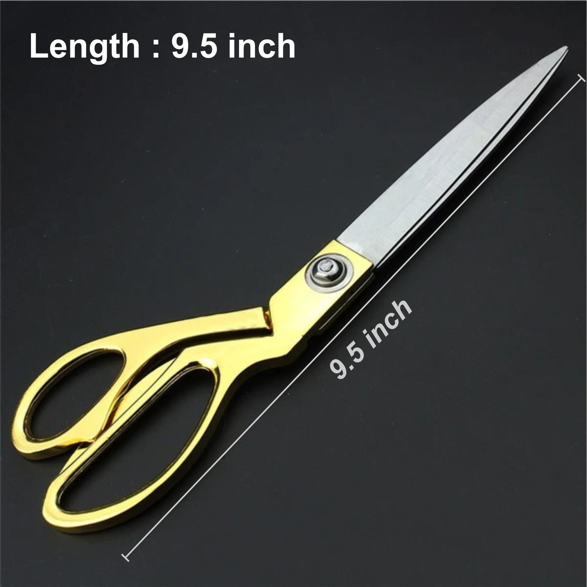 1547 Stainless Steel Tailoring Scissor Sharp Cloth Cutting for Professionals (9.5inch) (Golden) - SkyShopy 1547 Stainless Steel Tailoring Scissor Sharp Cloth Cutting for Professionals (9.5inch) (Golden) - SkyShopy